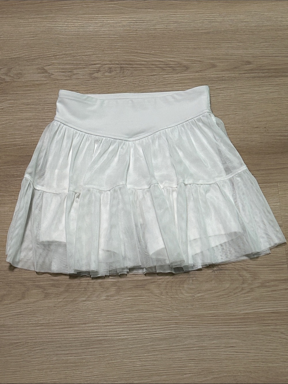 Girls High-Waisted PowerSoft Tutu Skort White Sport Skirt For Girls Old Navy-L